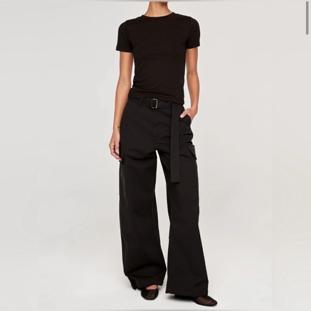 DL1961 Zoie wide leg relaxed fit baggy jeans in black. 29